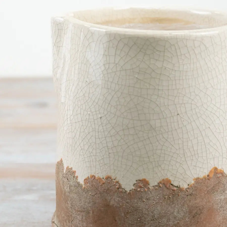 Distressed White Ceramic Jug