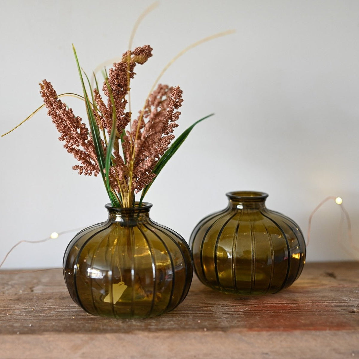 Olive Green Onion Bud Vase