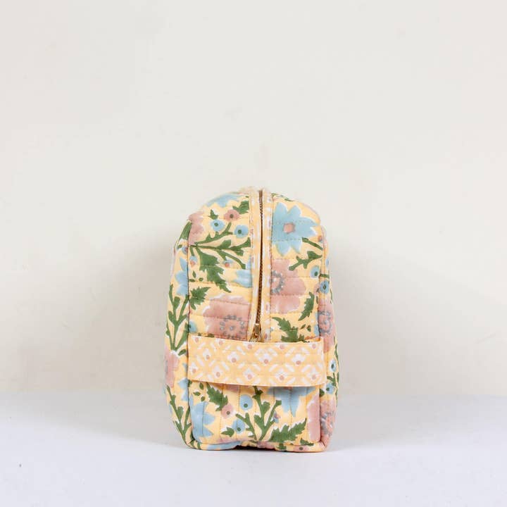 Floribunda Large Washbag, Buttermilk