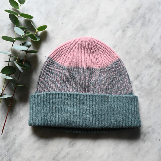 Lambswool Marl Ribbed Beanie