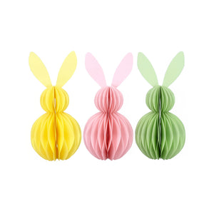 Standing Pastel Honeycomb Paper Bunny, Large