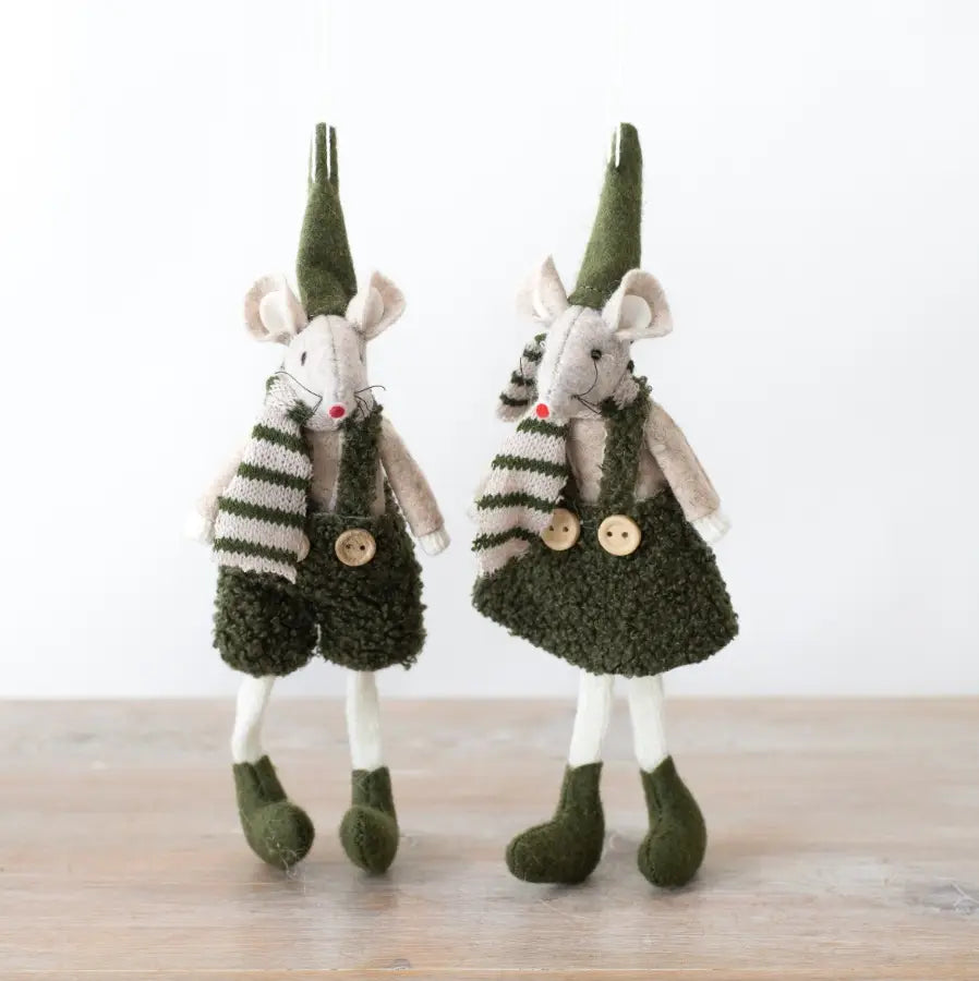 Green Sherpa hanging Mice