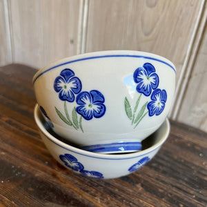 Blue Violas Bowl