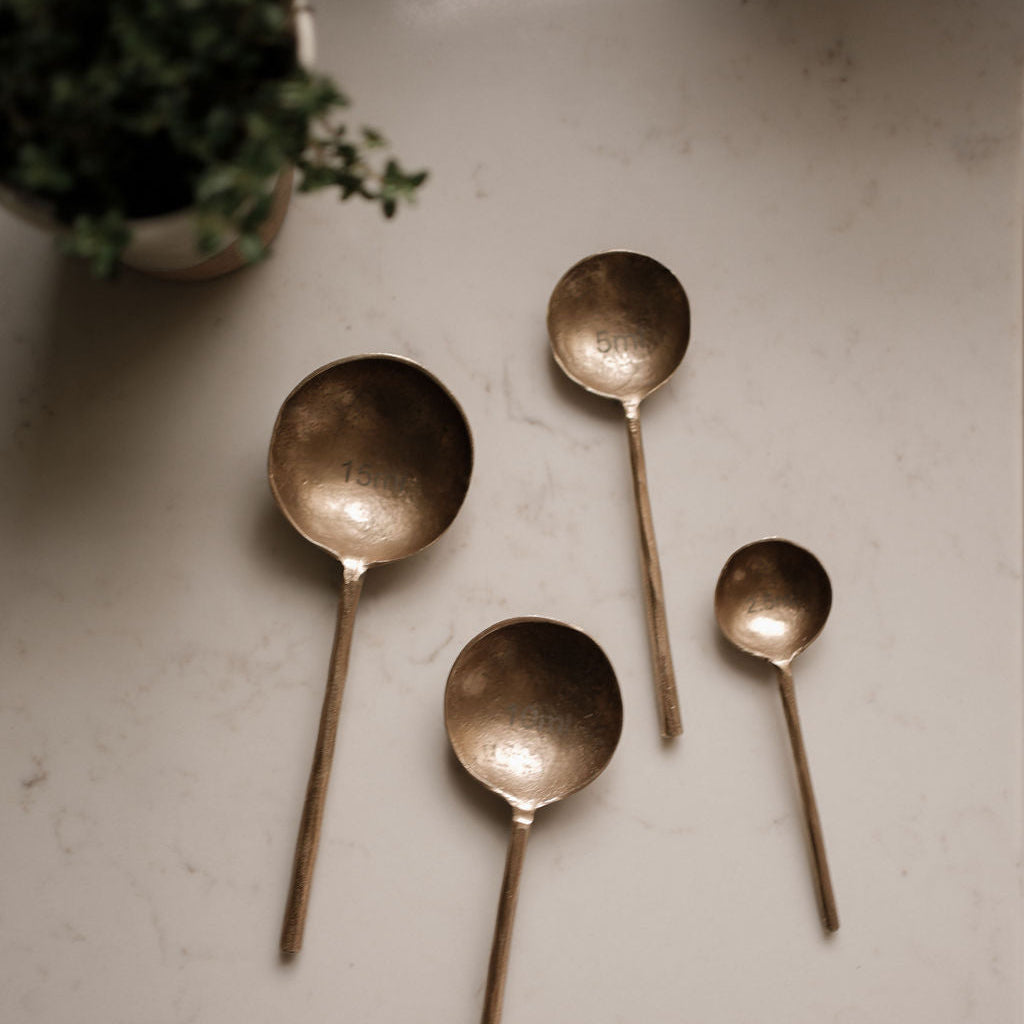 Forged Brass Measuring Spoons Set