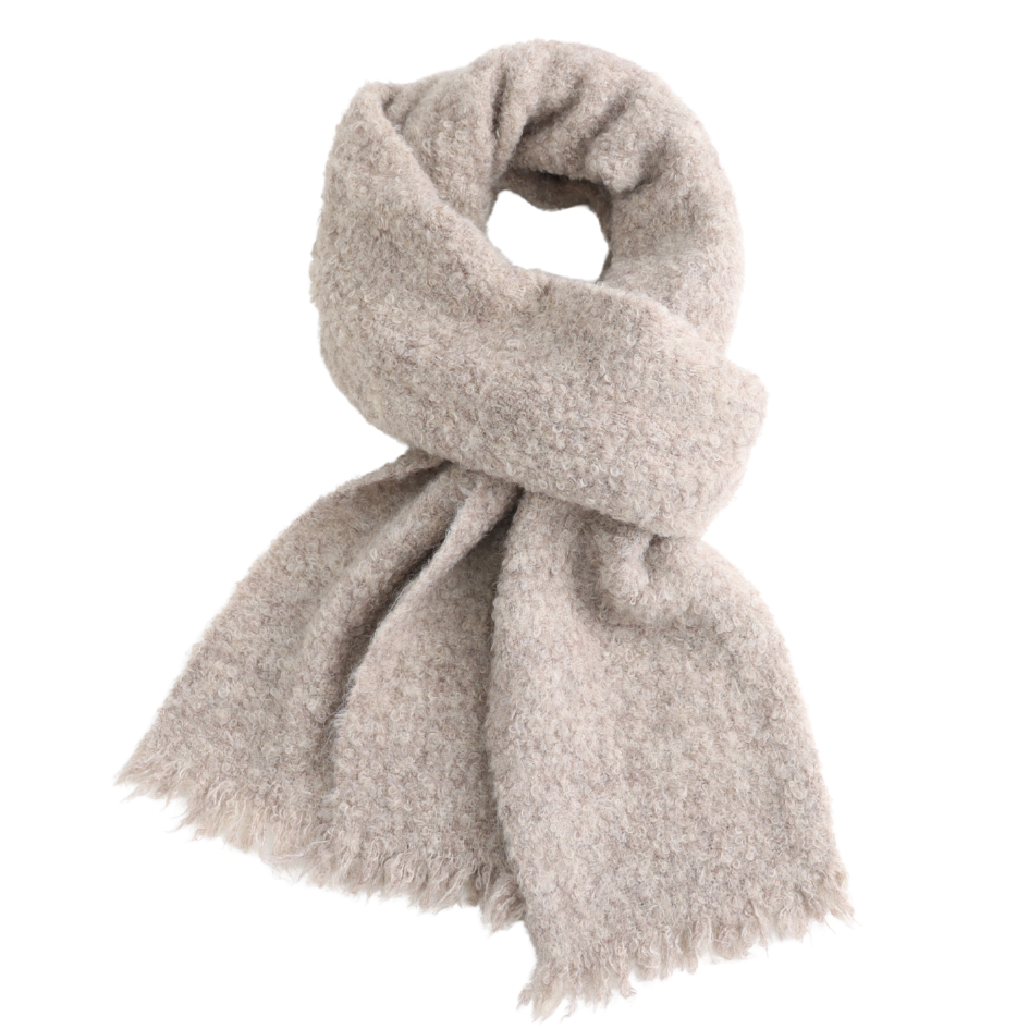 Plain Teddy Wool Scarf, Two Colours
