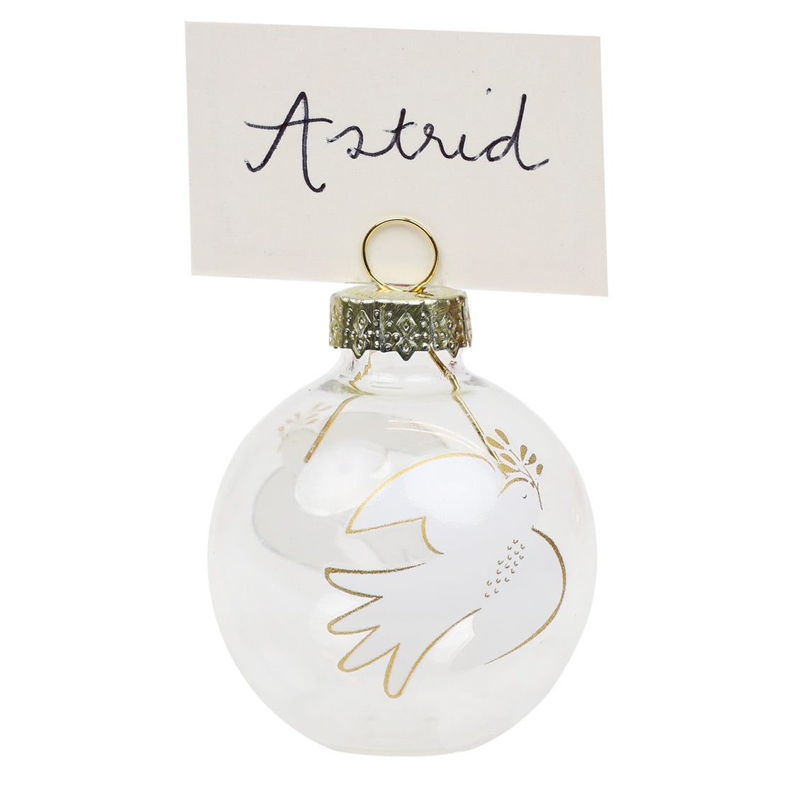 Dove Bauble Place Card Holders