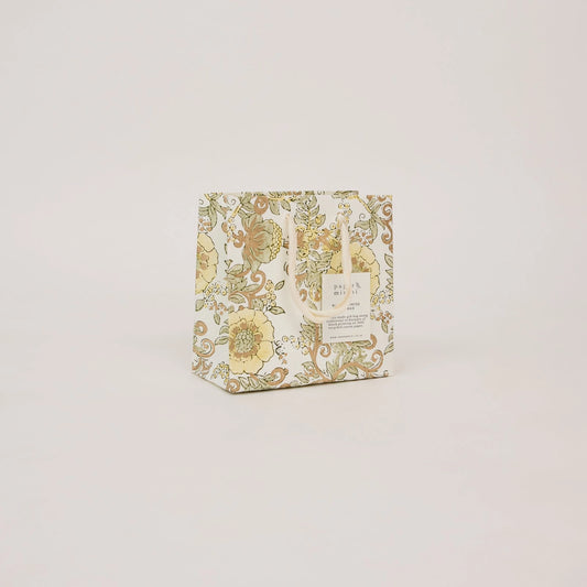 Buttercream Floral Block Print Small Gift Bag