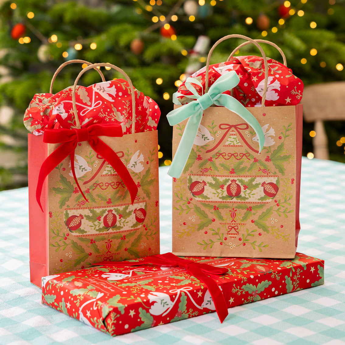 Red Folklore Tissue Paper