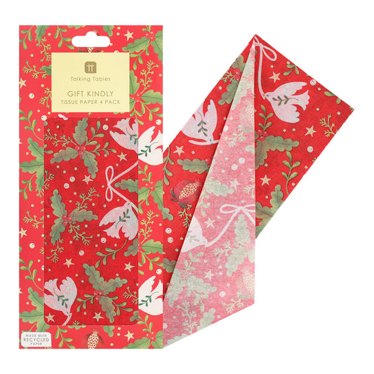 Red Folklore Tissue Paper