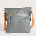 Load image into Gallery viewer, Leather Fold Over Bag, Charcoal
