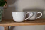Load image into Gallery viewer, White Beaded Mug
