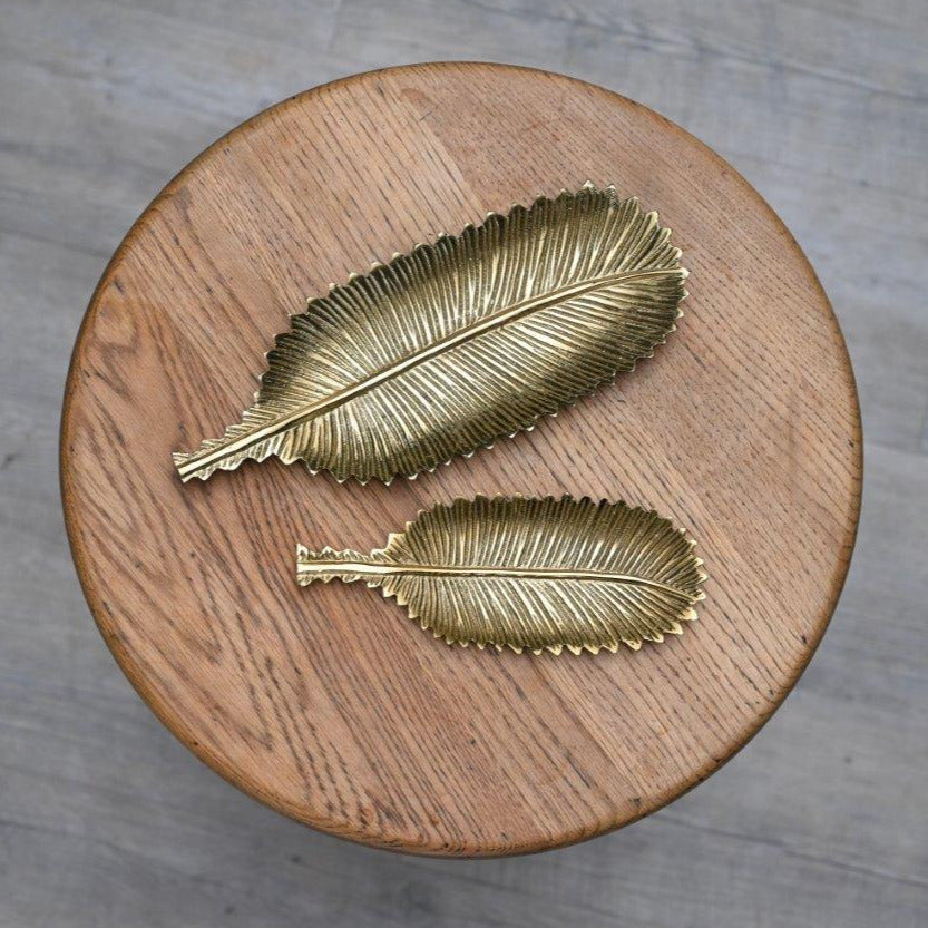 Gold Feather Dish