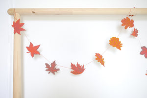 Autumn Leaves Sewn Garland