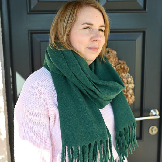 Plain Thick Scarf, Three Colours