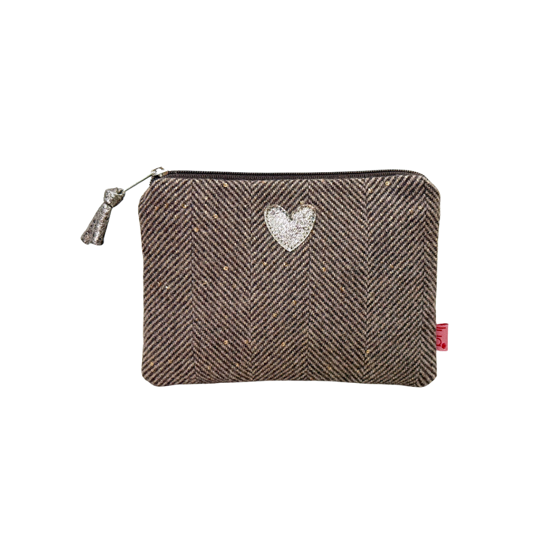 Herringbone Heart Purse