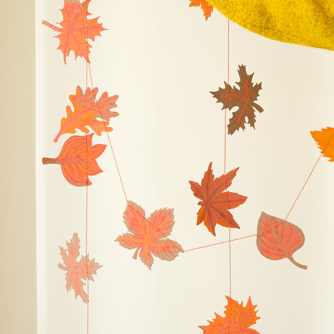 Autumn Leaves Sewn Garland