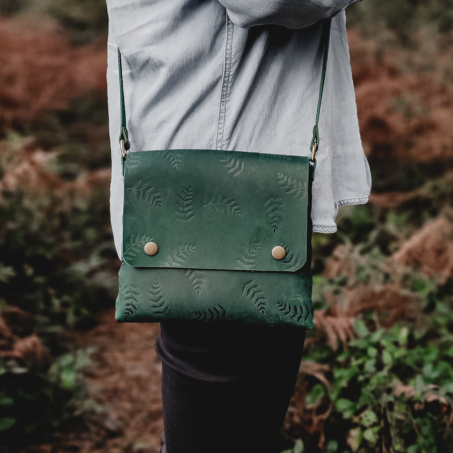 Botanical Leather Medium Cross Body Bag