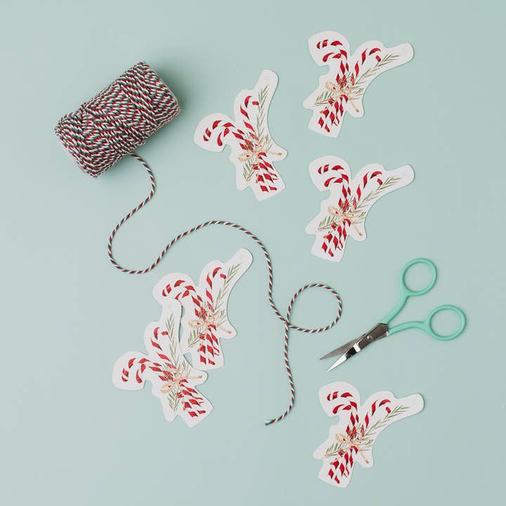 Candy Cane Gift Tag Set
