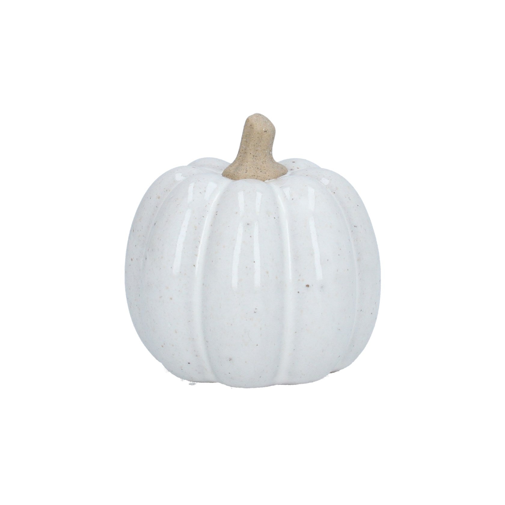 White Ceramic Pumpkin, Small