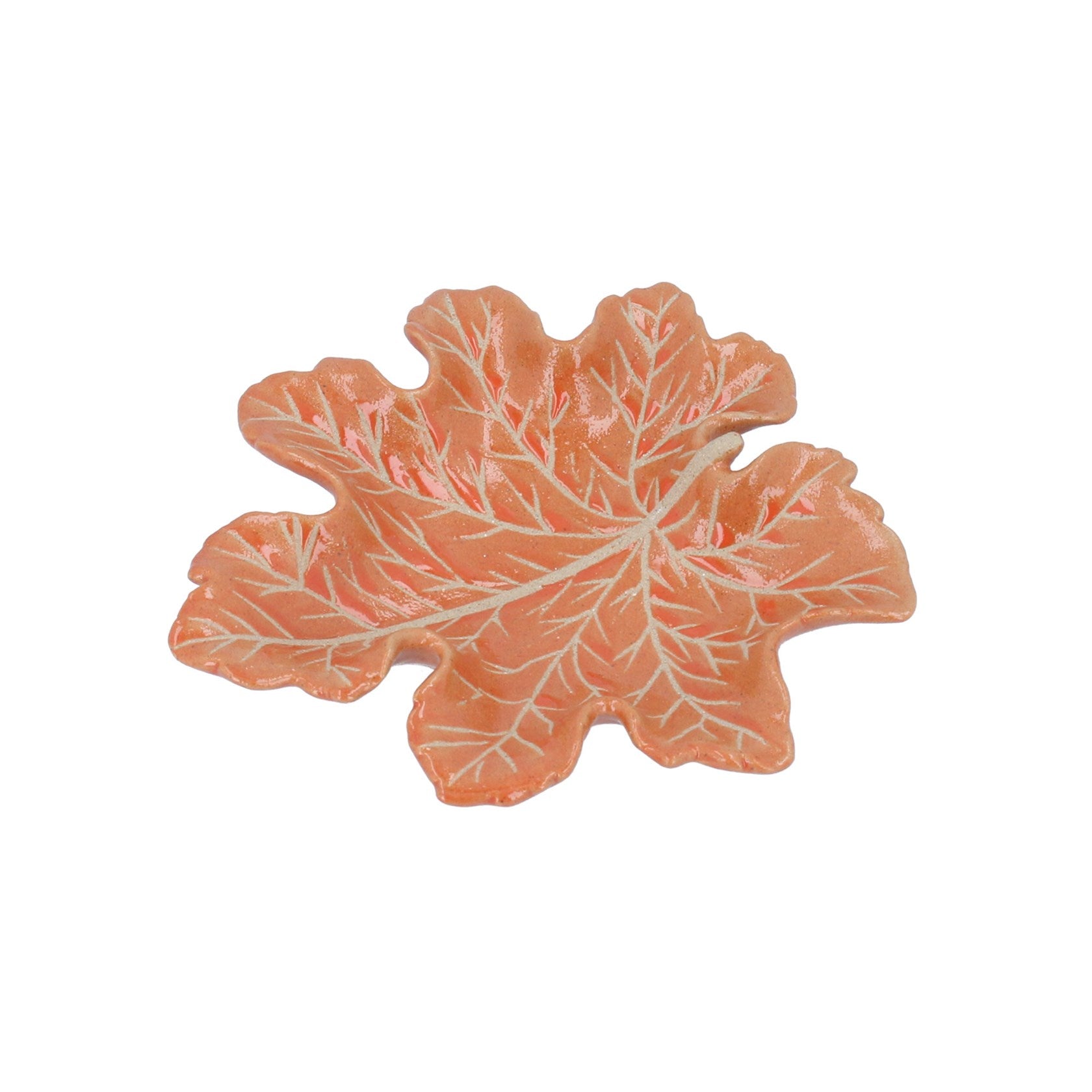 Orange Leaf Dish, Small