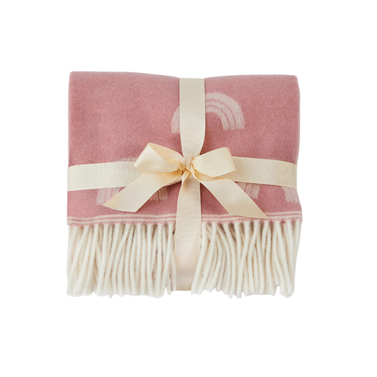 Merino Wool Mustard Lion Baby Blanket