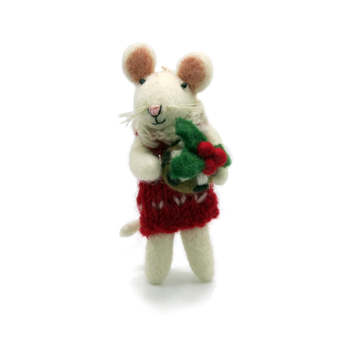 Felt Little Girl Mouse Tree Decoration