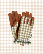 Load image into Gallery viewer, Olive Check Gardening Gloves
