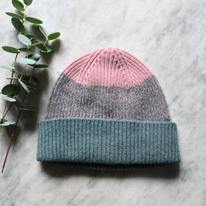 Lambswool Marl Ribbed Beanie