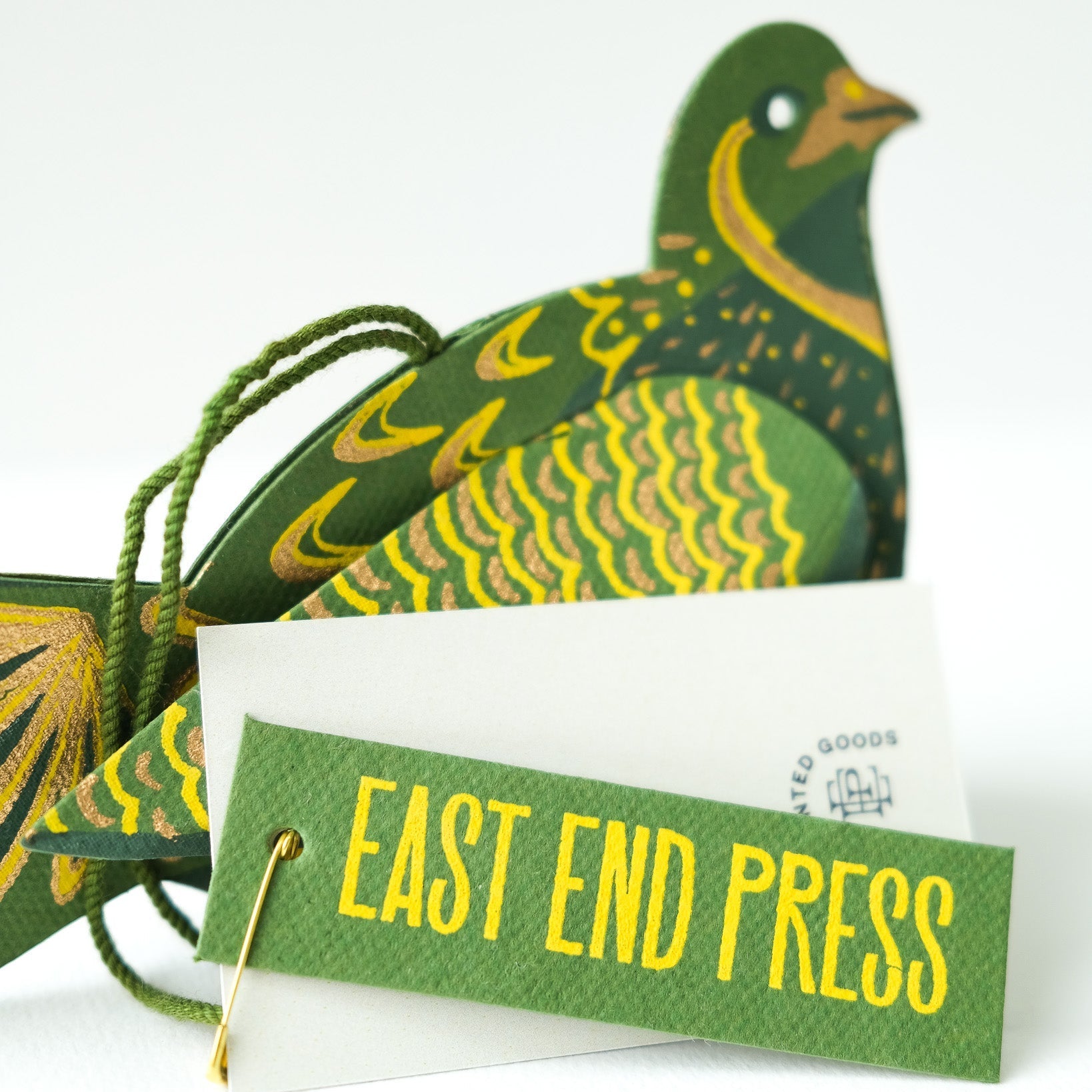 Screen Printed Paper Bird Decoration