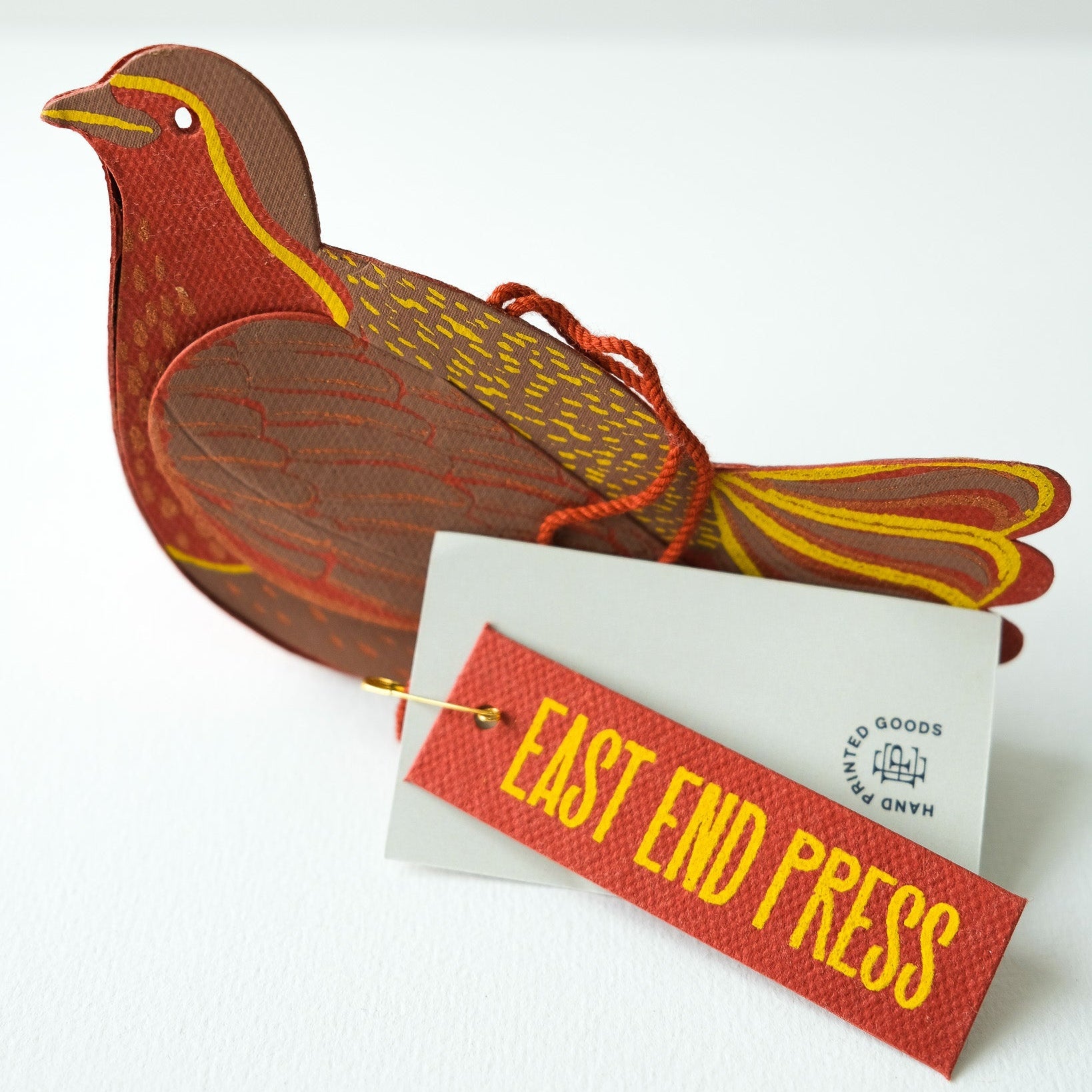 Screen Printed Paper Bird Decoration
