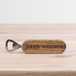 Load image into Gallery viewer, Beer O&#39;Clock Wood Bottle Opener
