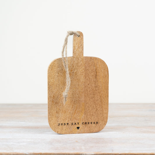 'Just Say Cheese' Small Chopping Board