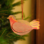 Load image into Gallery viewer, Screen Printed Paper Bird Decoration

