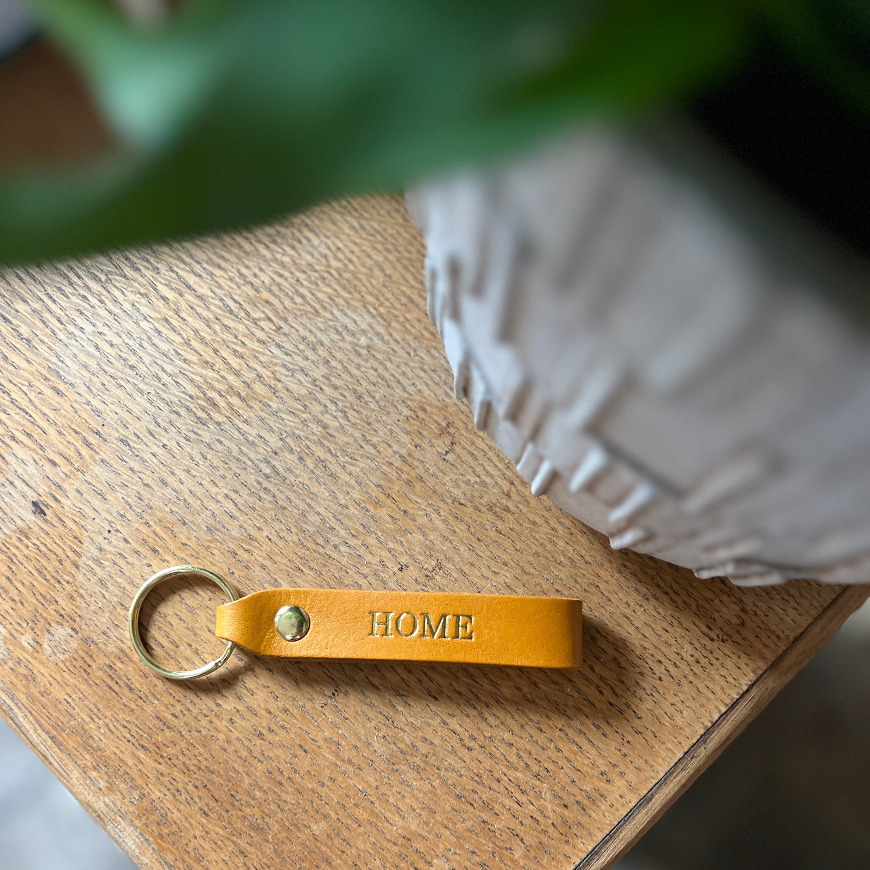 ‘Home’ Gold Foil Keyring