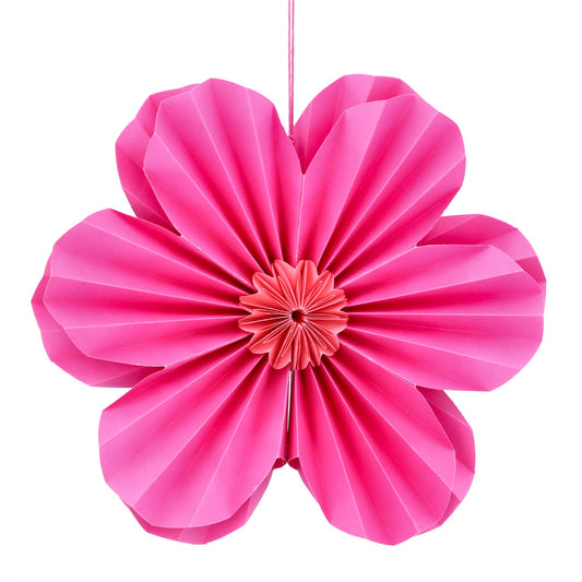 Hot Pink Paper Flower Decoration, Large