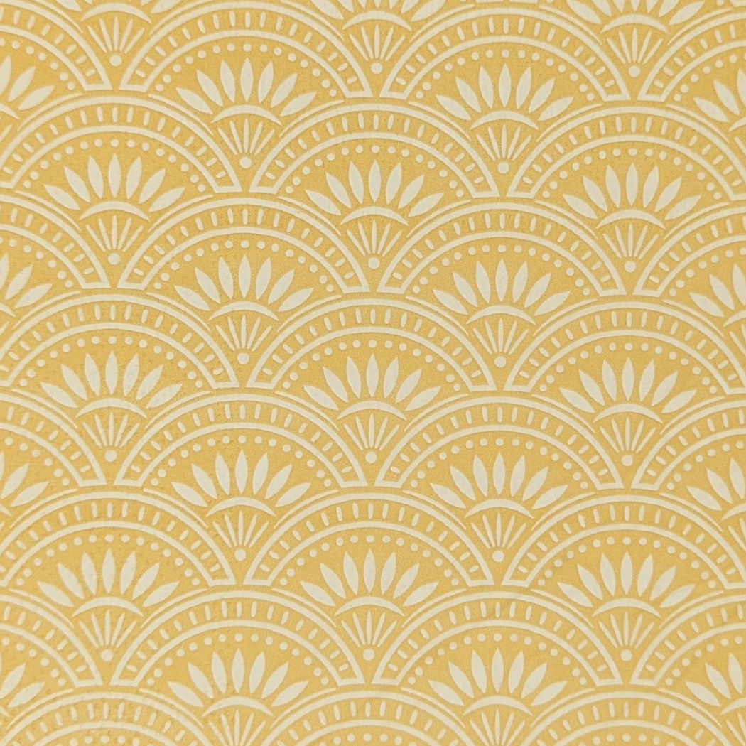 Yellow Art Deco Scallop Paper Napkins