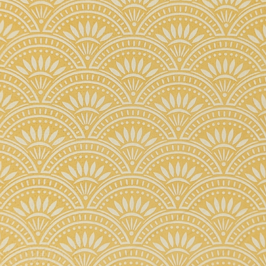 Yellow Art Deco Scallop Paper Napkins