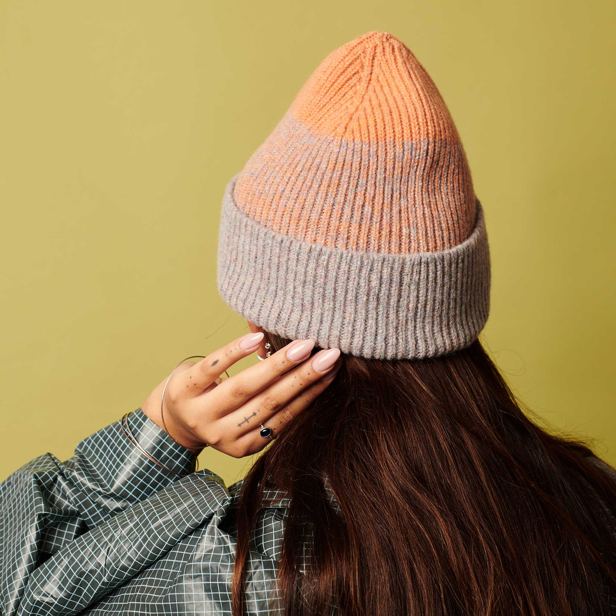 Lambswool Marl Ribbed Beanie