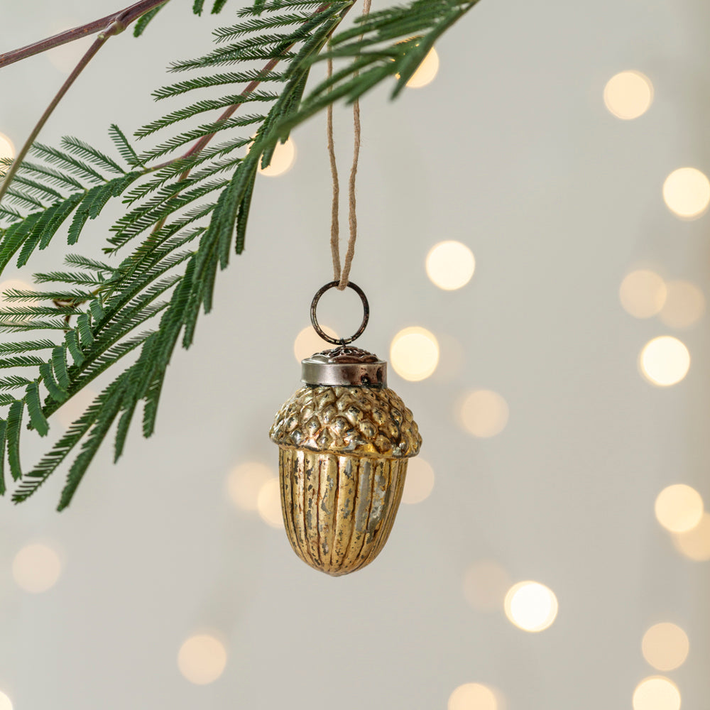 Antique Gold Mini Acorn Decoration