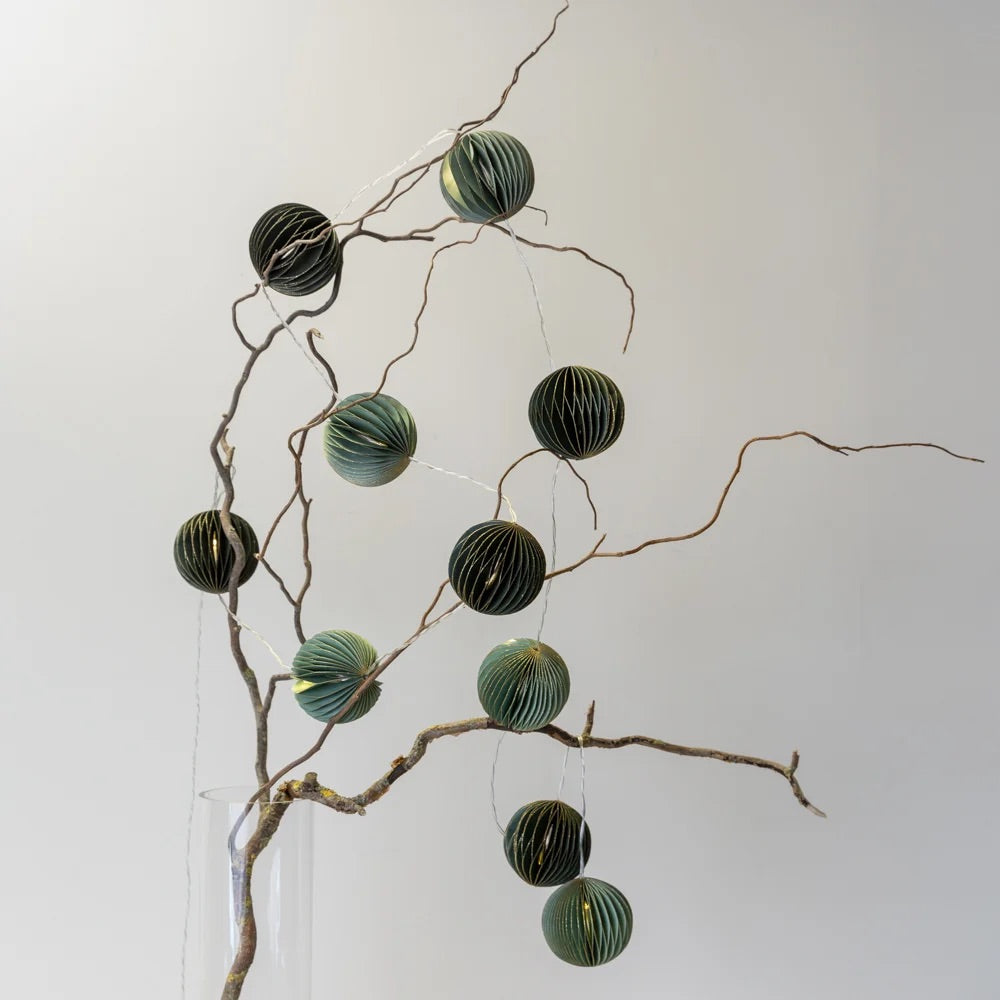 Honeycomb Garland Lights, Green