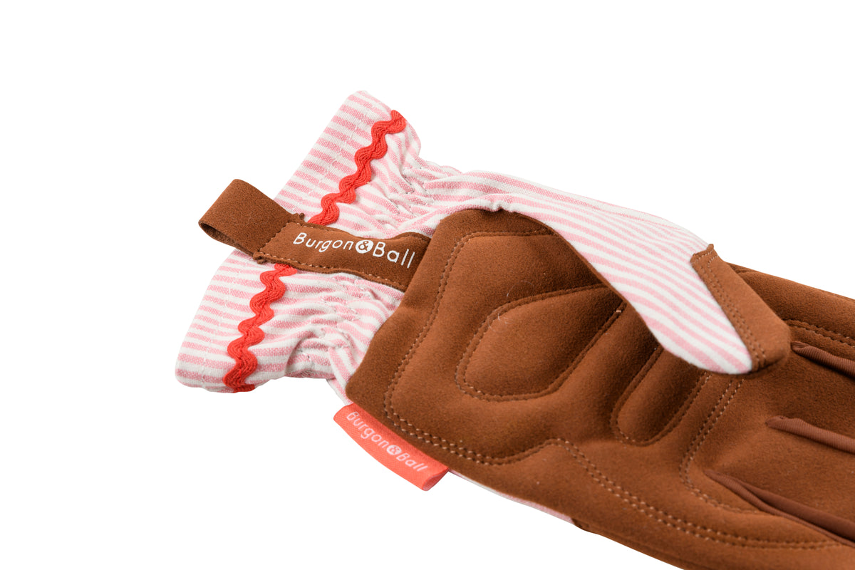 Blush Stripe Gardening Gloves