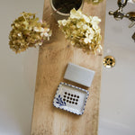 Load image into Gallery viewer, Wooden tray with dried flowers, a small pot, and a soap dish on a white surface.
