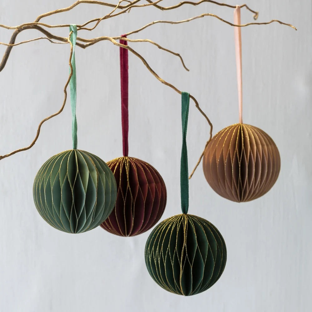 Set of 4 Honeycomb Baubles