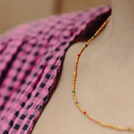 Load image into Gallery viewer, Gold Enamel Bead Necklace
