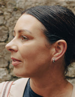 Load image into Gallery viewer, Silver Small Leverback Huggie Hoop Earrings
