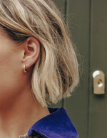 Load image into Gallery viewer, Gold Mini Twist Leverback Huggie Hoop Earrings
