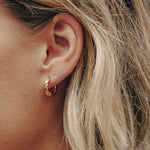 Load image into Gallery viewer, Gold Mini Twist Leverback Huggie Hoop Earrings
