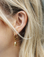 Load image into Gallery viewer, Gold Drop Hoop Earrings
