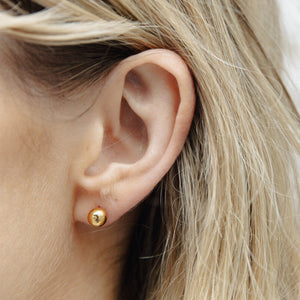 Gold Medium Stud Earrings