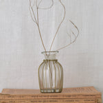 Load image into Gallery viewer, Curved Brass Wire Bud Vase
